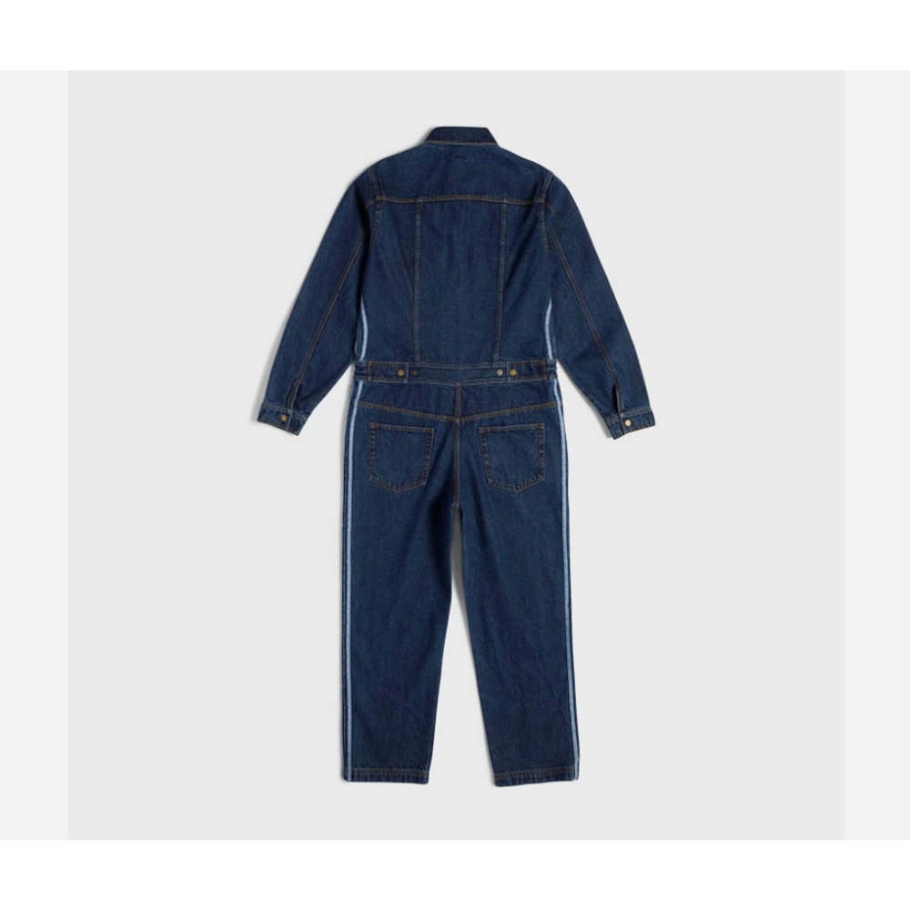 Adidas x Ivy Park Jumpsuit Unisex Large Blue Denim Original Boiler Suit Relaxed - Picture 5 of 14